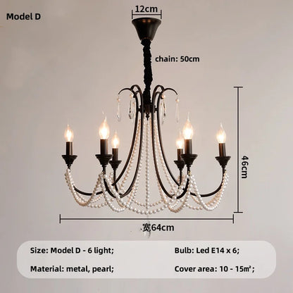 Decorbites™ Elegante Schwarze Kristall-Hängelampe für das Wohnzimmer