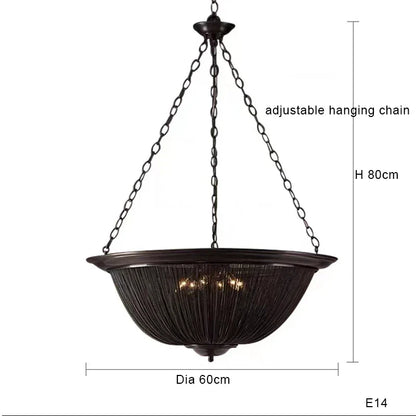 Decorbites™ Schwarze Aluminium-Ketten-Quaste-Hängeleuchte - Dimmbare Klassische Kronleuchter