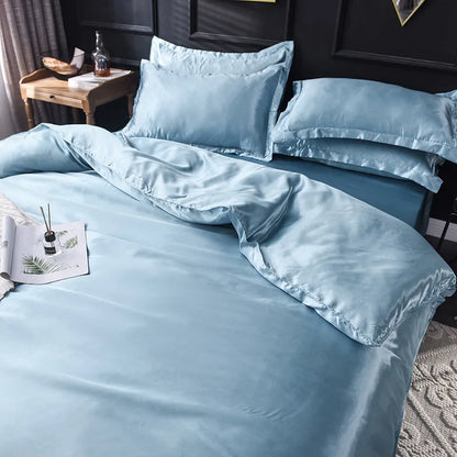 Decorbites™ Ice Rayon Satin Bettwäsche-Set: Kühlend, weich, sommerlicher Komfort für Einzel- bis Doppelbett
