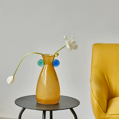Decorbites™ Geometrische Glasvase - Bunte Akzent-Dekoration für das Zuhause