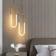 Gold Black Pendant Light 2-Head For Dining