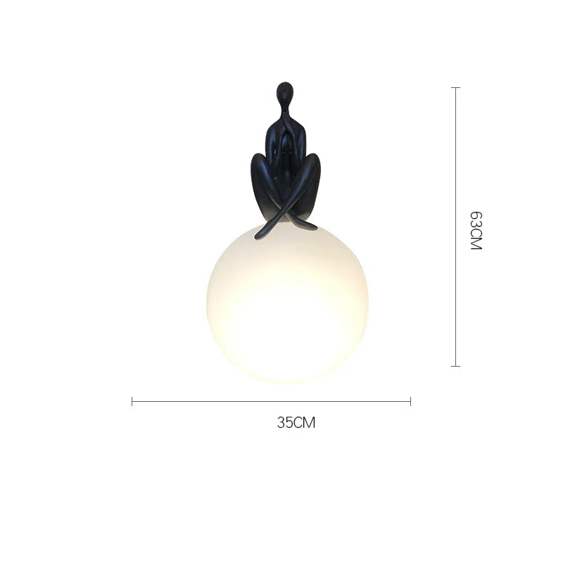 Decorbites™ Glasballen-Tischleuchte: Stilvolle LED-Skulptur-Schreibtischlampe für die Wohnraumausstattung