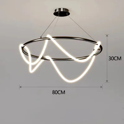 Modern Gold Black Chandelier