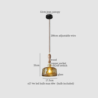 Decorbites™ LED Bernstein-Glas-Hängeleuchte – Amerikanischer Vintage-Stil für die Hausdekoration
