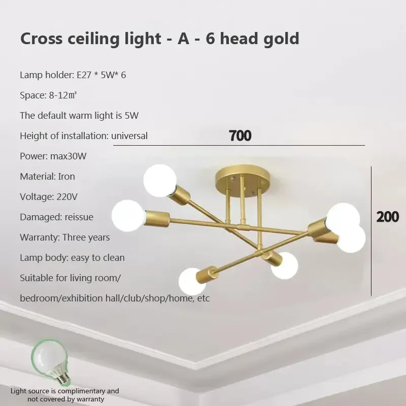 Decorbites™ LED-Deckenleuchter: Moderne Leuchte für Wohnzimmer, Schlafzimmer, Flur – Indoor-Home-Dekoration