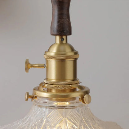 Decorbites™ Glas-LED-Pendantleuchte Walnussbaum Kupferschalter Nordisches Hängelicht