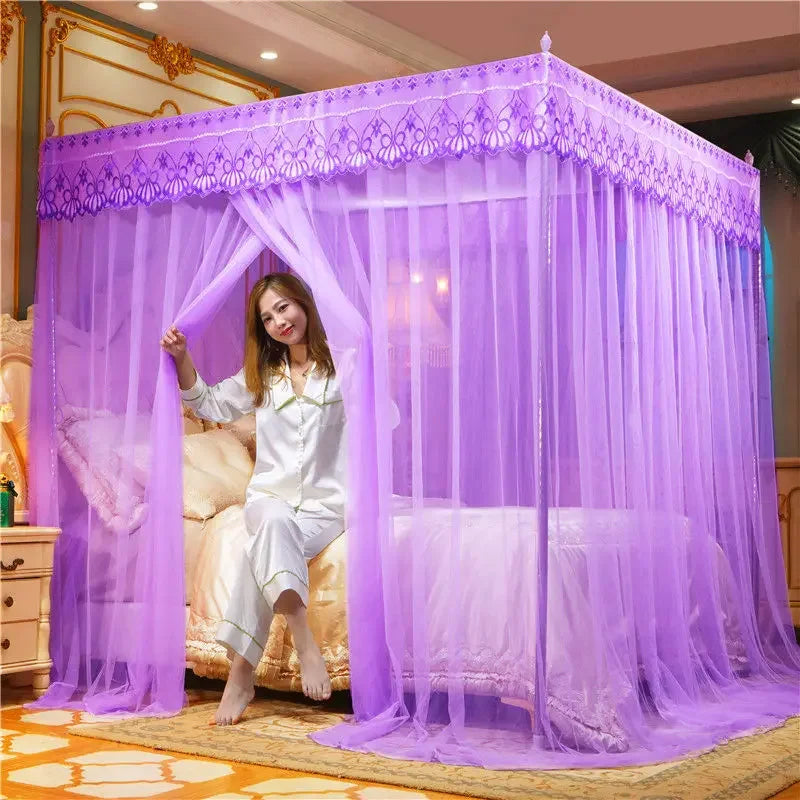 Lace Pleated Bed Canopy