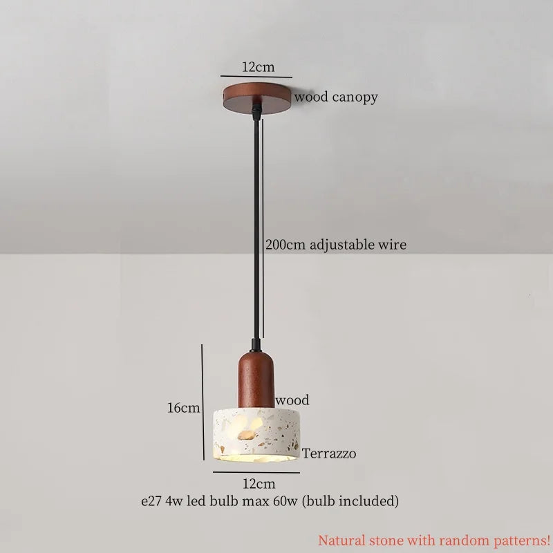 DecorBites™ Cream Marble LED Pendant Light: Modern Nordic Hanging Lamp for Living, Bedroom, Kitchen