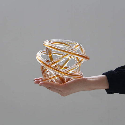 Decorbites™ Geometrische Wundglas-Garn-Kugel-Ornament - Handgefertigtes Wohnaccessoire