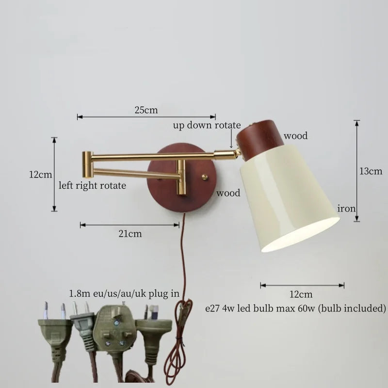 Decorbites™ Cremige Eisen LED Wandlampe für Schlafzimmer Wohnzimmer Badezimmer Spiegel Treppenlicht