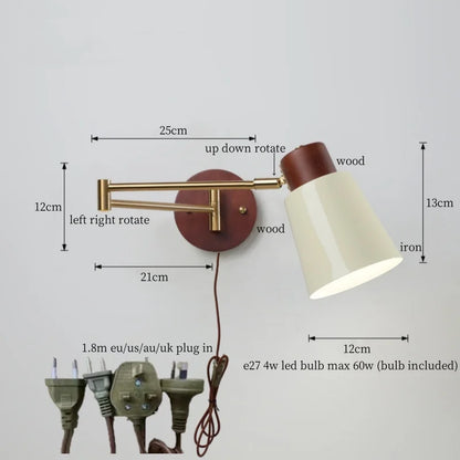 Decorbites™ Cremige Eisen LED Wandlampe für Schlafzimmer Wohnzimmer Badezimmer Spiegel Treppenlicht