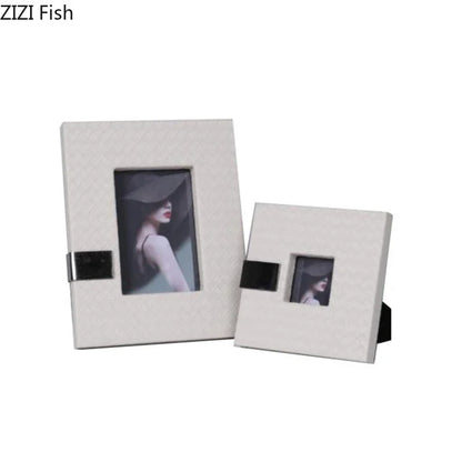 Decorbites™ Leder-Foto-Rahmen | Modernes Design Bildrahmen für Nachttisch & Schreibtisch-Dekoration