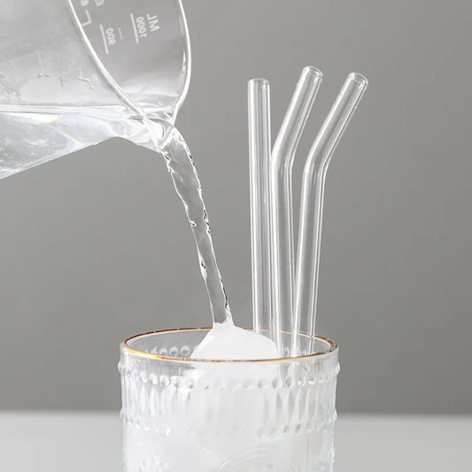 Decorbites™ Glasstrohhalme: Wiederverwendbare, umweltfreundliche Trinkstrohhalme mit Bürsten