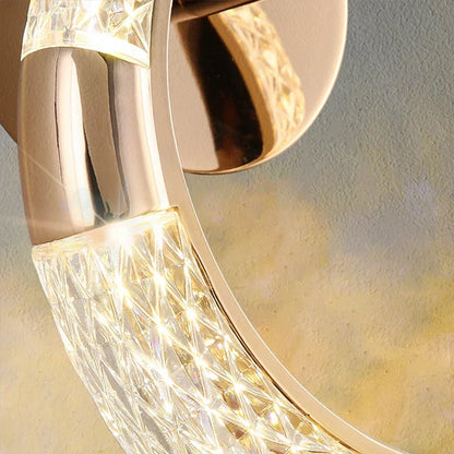 DecorBites™ Crystal Nordic Wall Sconce for Home Decoration, Bedside Bedroom Lamp