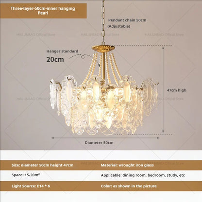 DecorBites™ Cream Wind Crystal Chandelier - Elegant French Design for Luxury Living Spaces