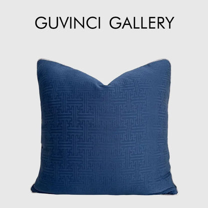 DecorBites™ Geometric Jacquard Cushion Cover 45x45cm - European Art Decor for Home