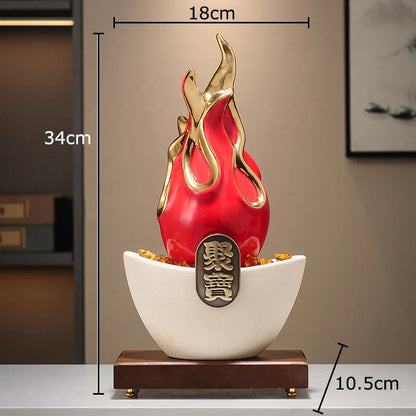 Decorbites™ Vergoldete Drachenfrucht-Katze Keramik Feng-Shui-Ornament Landschaftsdekoration
