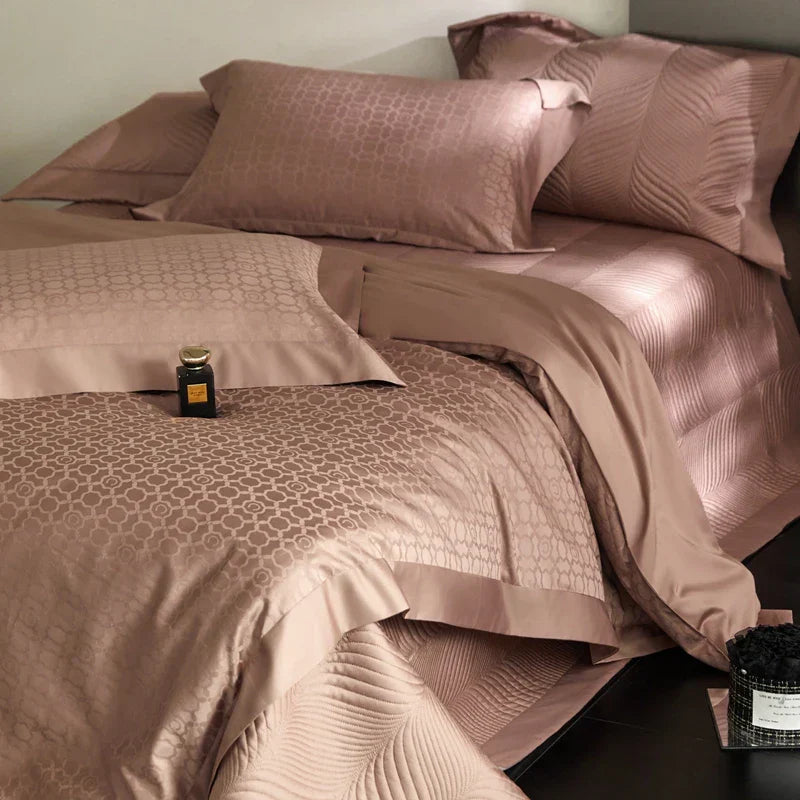 Embroidered Cotton Bedding Set 1000TC Full Size