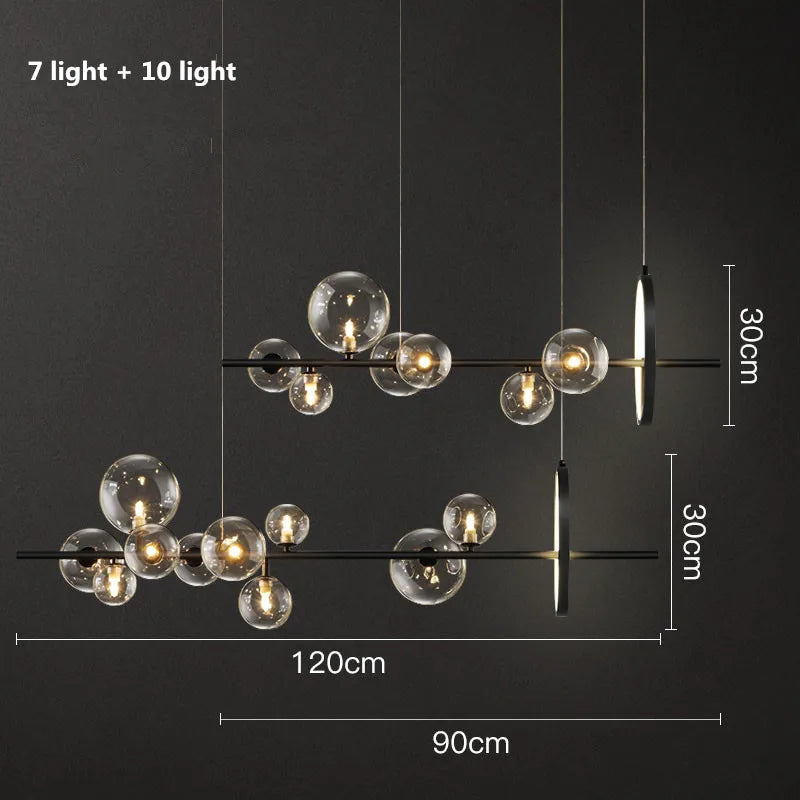 Decorbites™ Glasballen-G9-LED-Kronleuchter: Modernes minimalistisches nordisches Design