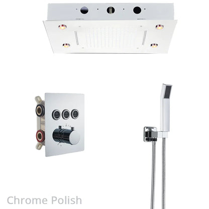 Decorbites™ 3-Wege-Duschsystem mit Regendusche und Badewannenmischer.
