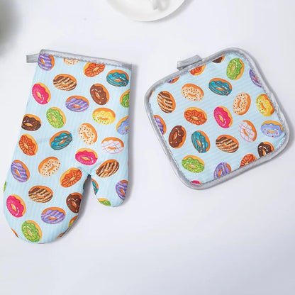 Decorbites™ Baumwoll-Küchen-Back-Mikrowellen-Handschuhe für hitzebeständige Back-Ofensicherheit