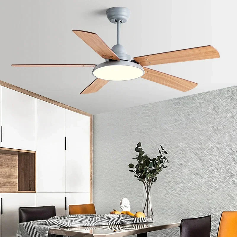 Decorbites™ 5-Blatt-Deckenventilator aus Holz mit Fernbedienung und einstellbarer Windgeschwindigkeit
