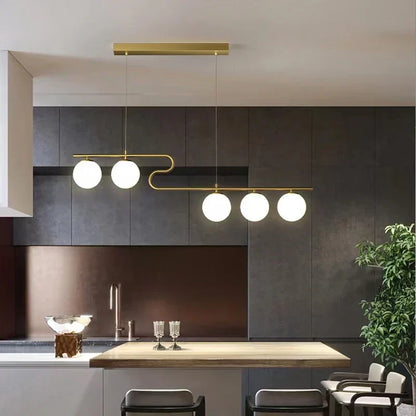 Decorbites™ Glas-Kugeln-LED-Kronleuchter für Heim-Esszimmer-Küche-Büro-Dekor-Beleuchtung