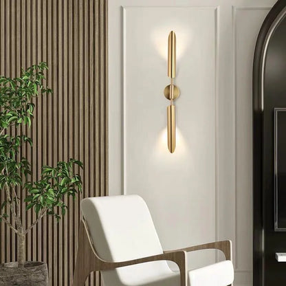 DecorBites™ Golden Inclined Tube Wall Light for Modern Luxury Living Room and Bedroom
