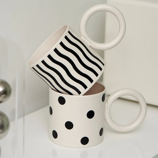 Decorbites™ Koreanischer Stil Fettiger Becher Spritz-Tinten-Kunststoff-Tasse Paar-Kaffee-Tee-Trinkgeschirr