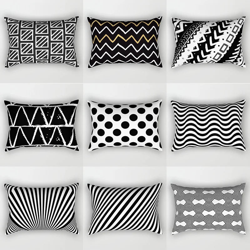 Decorbites™ Geometrisches Wellenlinien-Taljen-Kissenbezug-Set