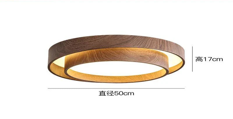 Decorbites™ Japanischer Walnuss-Schlafzimmer-Deckenleuchte Wabi-Sabi-Holzmaserung Augenschonung Studienleuchte.