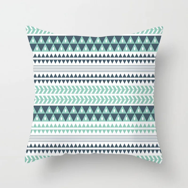 Geometric Leaf Feather Cushions