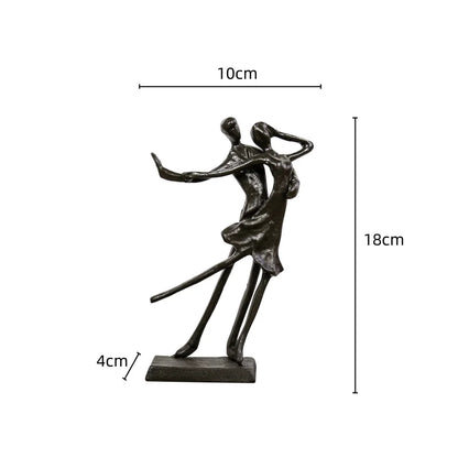 Decorbites™ Paar-Tänzer Porträt-Skulptur - Pas de Deux Wohnraum-Dekoration & Jahrestagsgeschenk