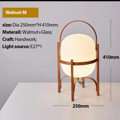Decorbites™ Japanischer Stil Glas-Tischleuchte mit Holz-/Metallrahmen
