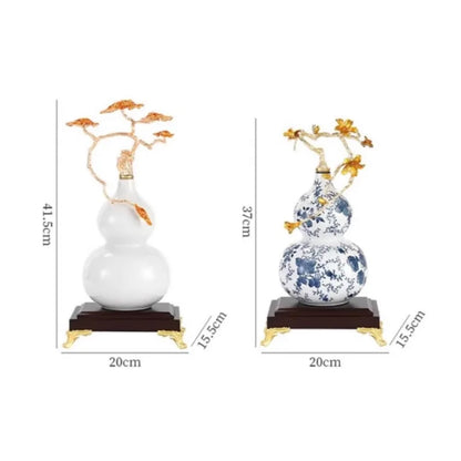 Decorbites™ Kürbis-Ornament Keramik-Handwerk Hausdekor-Zubehör