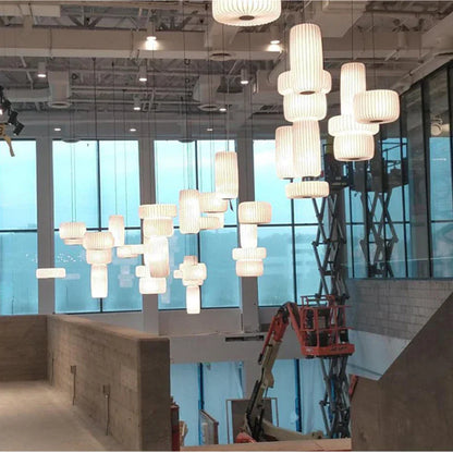 DecorBites™ Japanese Style Cloth Pendant Light - Nordic Design for Living Room and Restaurant