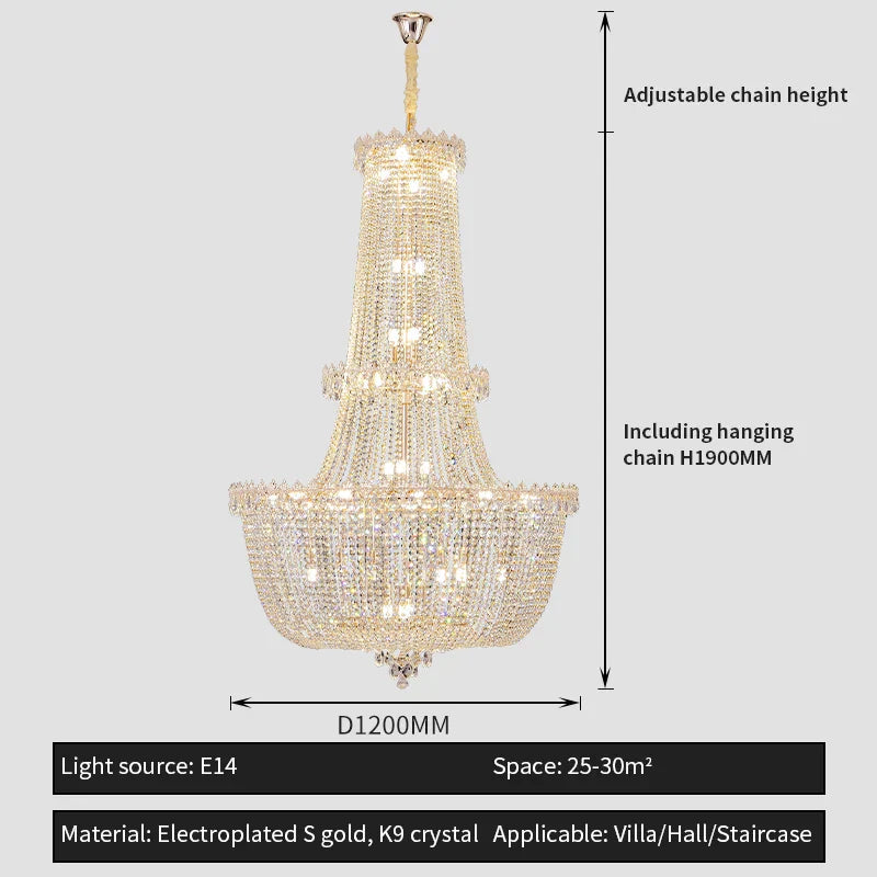 Decorbites™ Kristall-Duplex-Kronleuchter: Neues Lichtluxus-Modernes Design für Wohnzimmer & Halle