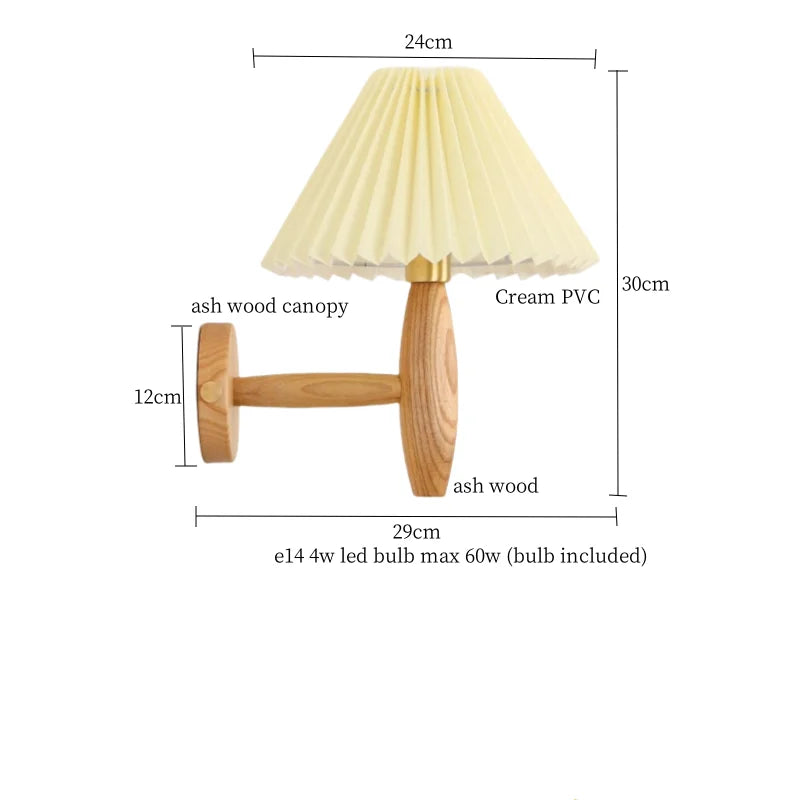 Walnut LED Wall Sconce Vintage Loft Style