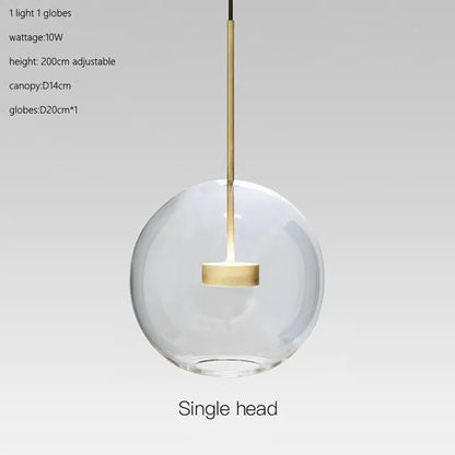 DecorBites™ Glass Bubble Ball LED Chandelier Mickey Light for Restaurant, Bar, and Store