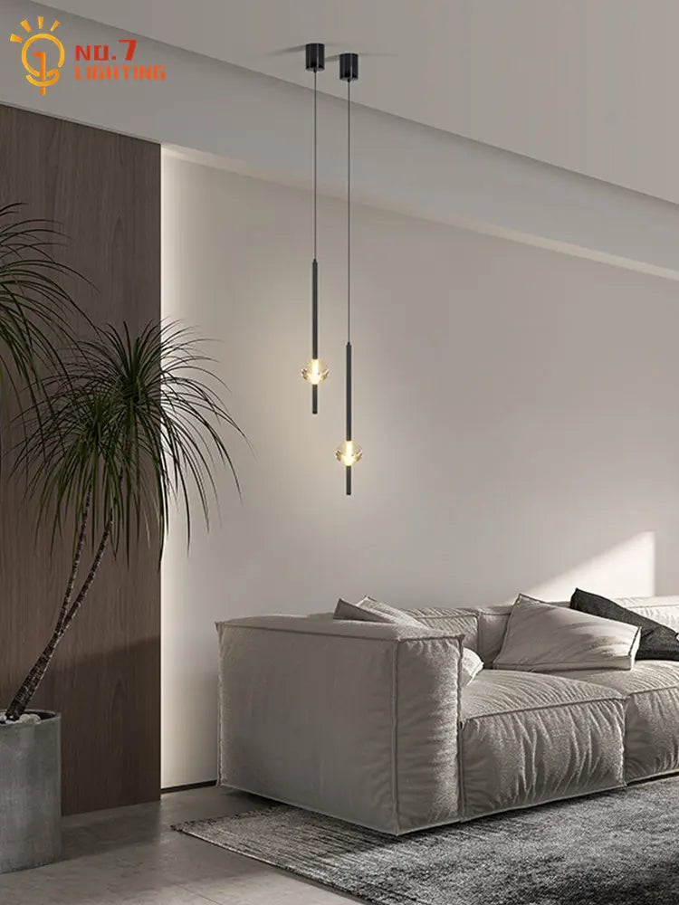 DecorBites™ Crystal Bedroom Pendant Lights LED Modern Minimalist Indoor Lighting