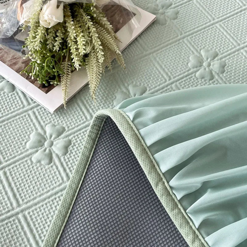 Decorbites™ Ice Bean Jacquard Bettrock-Set - 3 Teile, Sommergewaschene Matratzenauflage