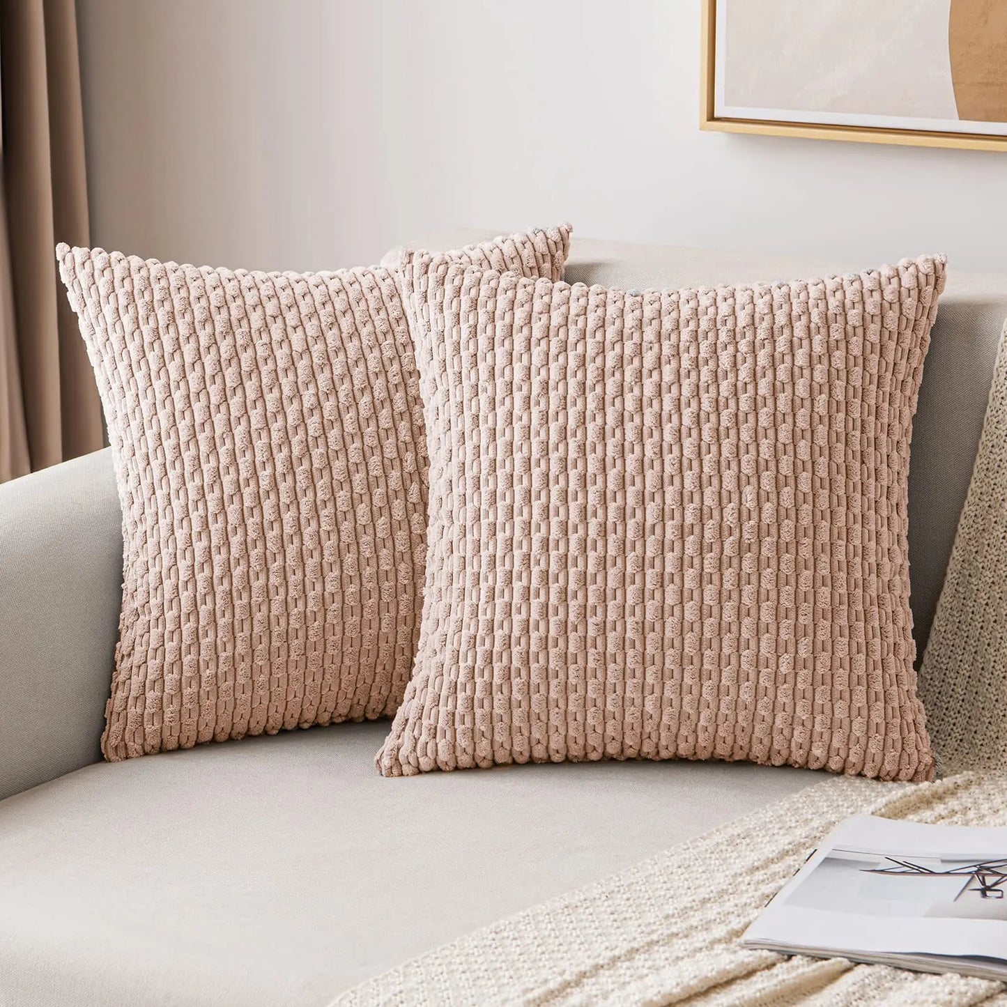 DecorBites™ Decorative Pillow Cover 45x45cm for Living Room Sofa Home Decor