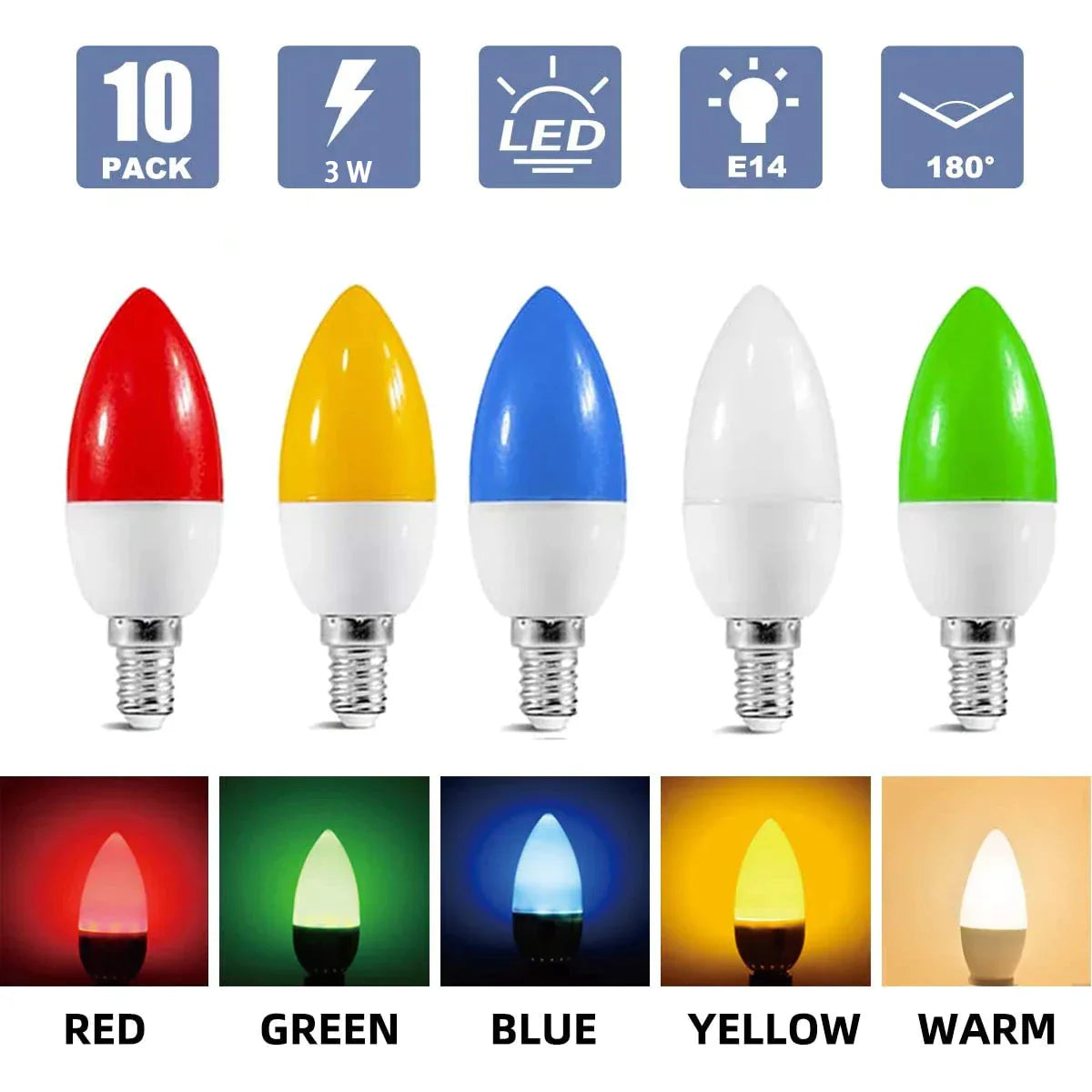 RGB Candle Light Bulb