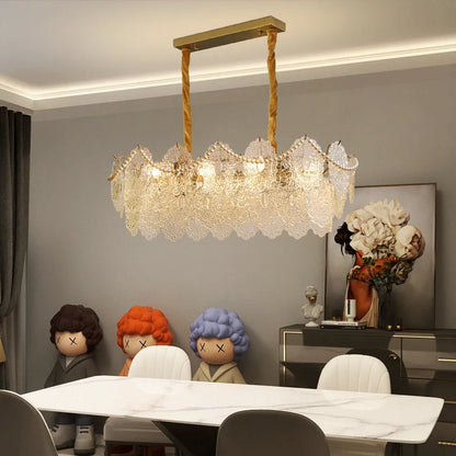 Decorbites™ Klar-Glas-LED-Kronleuchter: Moderner französischer Stil für Wohnzimmer, Schlafzimmer, Küche.