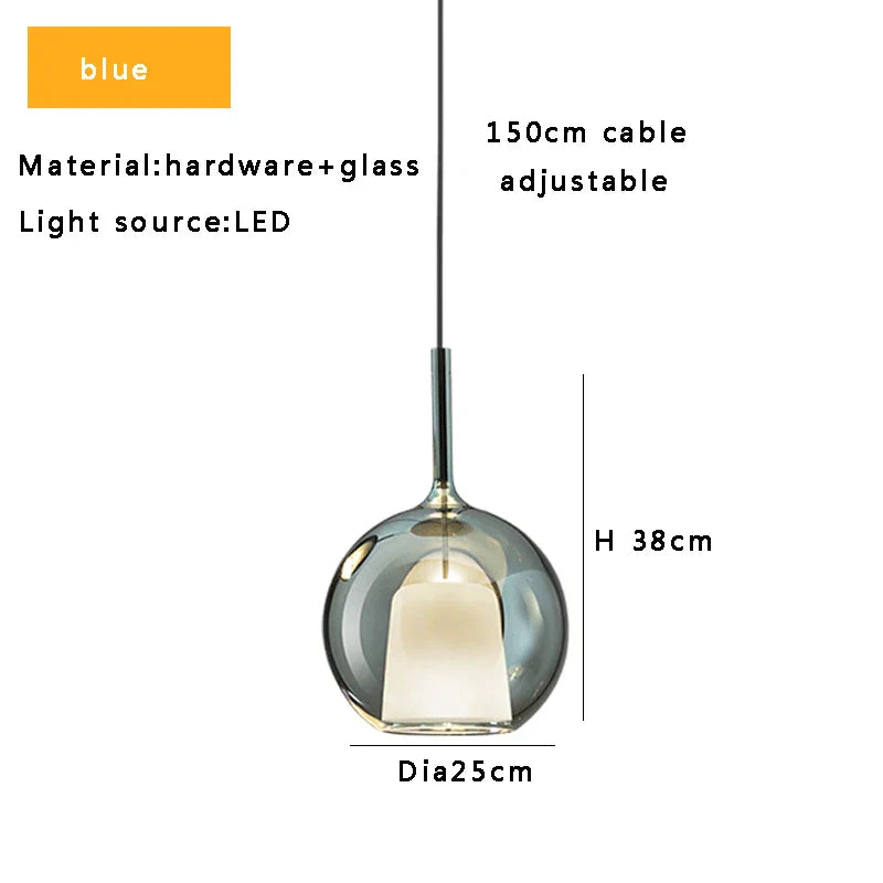 Decorbites™ Glas-Kugelleuchter: Italienische Designer-Hängeleuchte für Esszimmer, Kücheninsel
