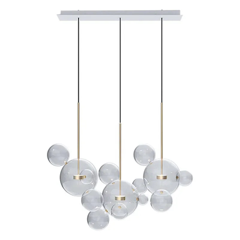 Decorbites™ Glas-Blase-LED-Kronleuchter: Stilvolle Deckenbeleuchtung für Ess- und Wohnzimmer