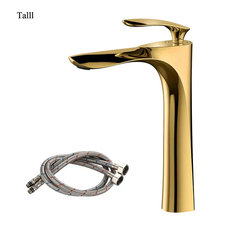 Decorbites™ Golden Badezimmerarmatur Einhebel-Waschbeckenmischer Armatur Deckenmontiert Beckenarmatur