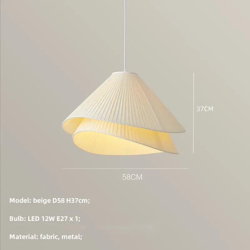 Decorbites™ E27 Stoff-Leuchter Moderne Schlafzimmer-LED-Pendantleuchten Nordische Dekor-Hängeleuchte