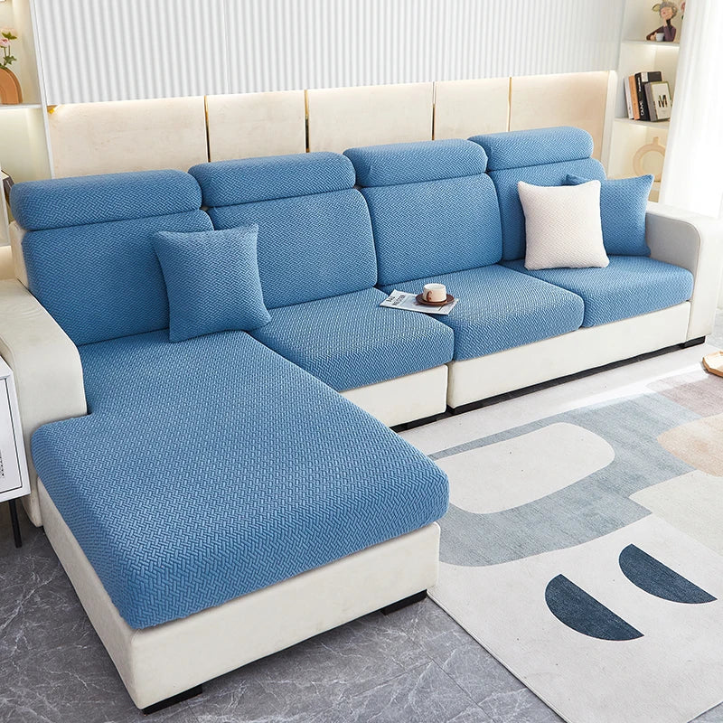 Decorbites™ Jacquard-Samt-Sofabezug - Polarfleece-Dehnbare Schoner