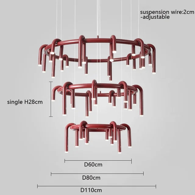 Decorbites™ Kreisförmige Ring-Anhängerleuchten - LED-Kronleuchter für Wohnzimmer zu Hause & Restaurant